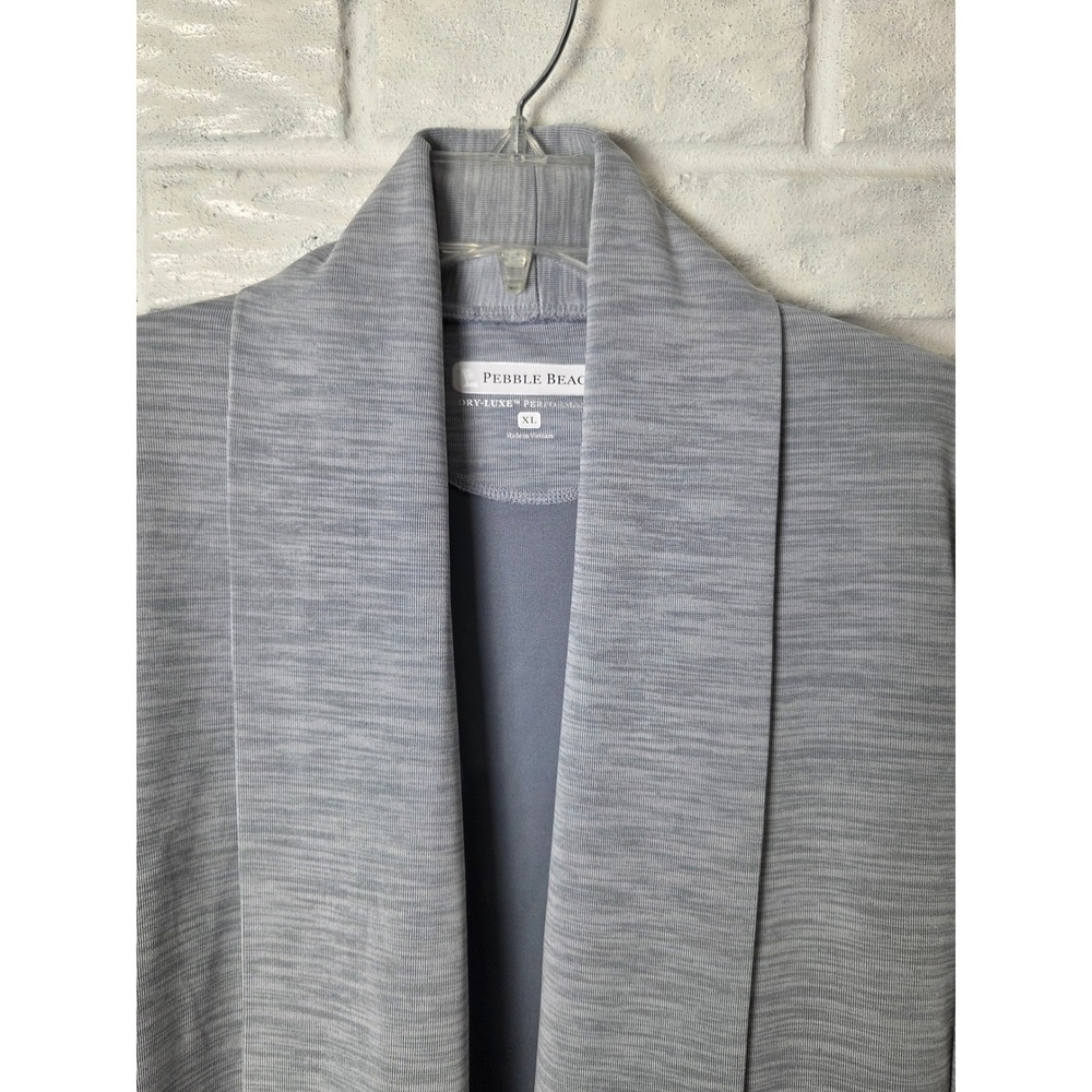 Pebble Beach Dry Luxe Performance Women's size XL Cardigan Polyester Golf Gray - Picture 5 of 10